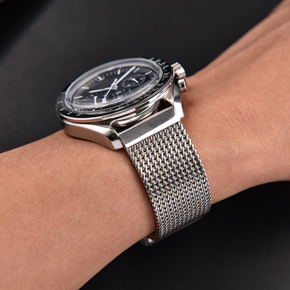 18mm 19mm 20mm 21mm 22mm Quick Release Stainless Steel Mesh Watch Strap Dive Metal Bracelet For Men Women 260318
