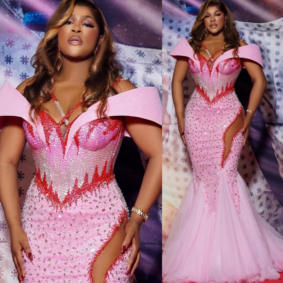 2k26 Pink Prom Dress 2026 Mermaid Glitter Crystals Beaded Sheer Neck Evening Dress Sequined Birthday Formal Women Pageant Dinner Party Gowns Dresses ZJ088