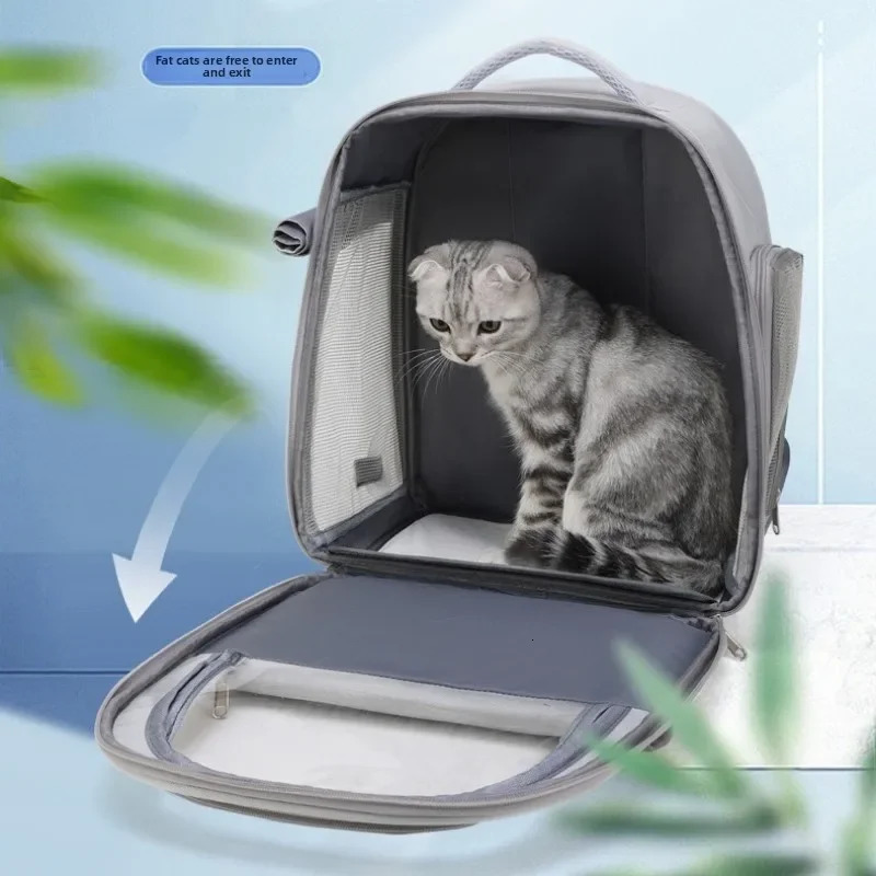 Large Capacity Breathable Mesh Portable Foldable Pet Backpack for Dog and Cat Outdoor Travel Camping Hiking Supplies 260316