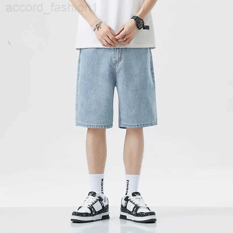 2025 New Style Vintage Mens Jeans Summer Loose Male Wide Leg Knee Length Shorts New Washed Fashion Short Denim Pants H260330