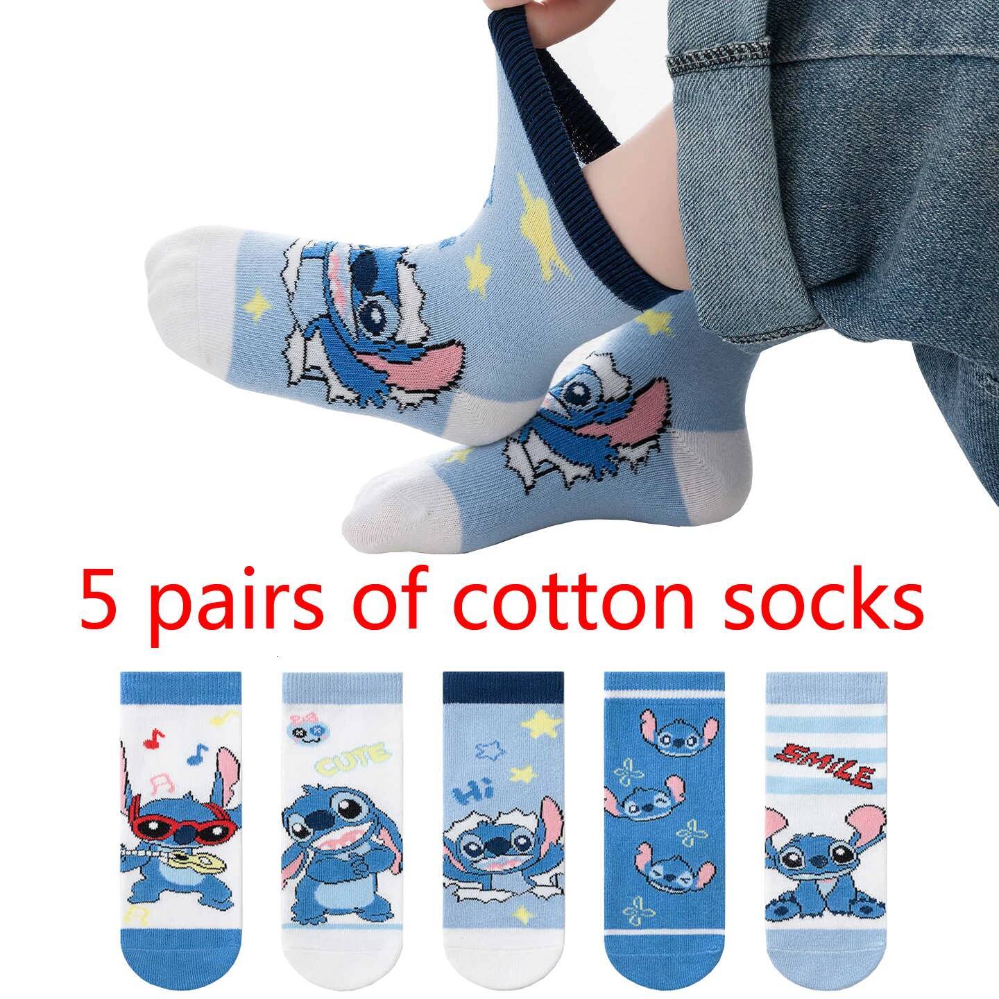 Designer 5 Pairs Sanrio Kuromi Kids Socks Hello Kitty Kawaii New Fall Winter Cartoon Girls Mid-Calf Socks Cotton Sock For Children Gifts