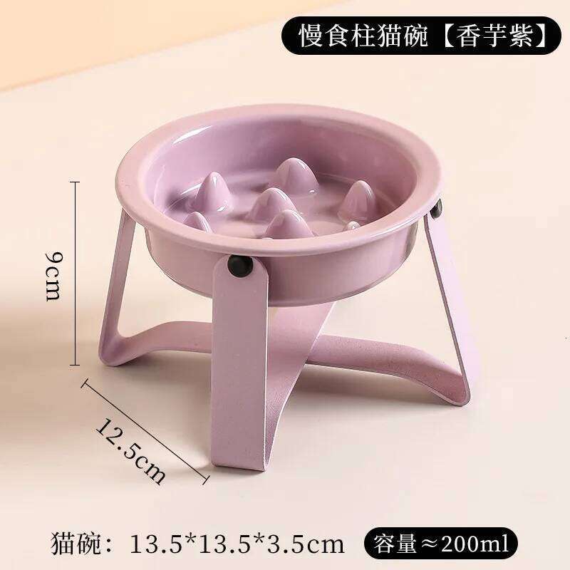 Slow Ceramic dog slow food Cervical spine cat bowl 26W0330