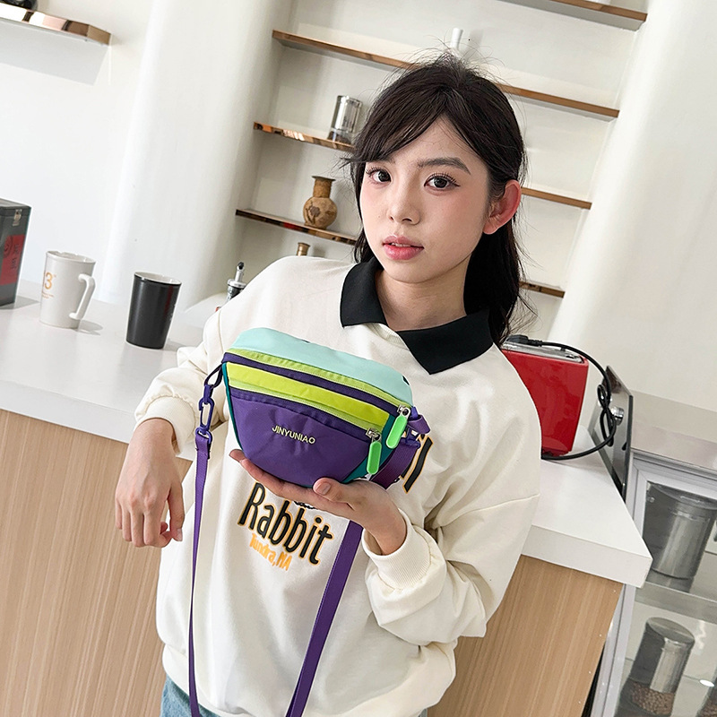 2025 New Fashionable Dopamine Color-Block Crossbody Shoulder Sporty Fashion Phone Water Bottle Bag, Outdoor Bag