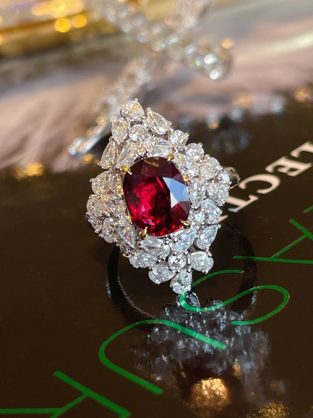 Jewlery Designer For Women Brilliant And Understated Ins-Style High-End Socialite Style Exquisite Handcrafted Gemstone Sunflower Goddess Pigeon Blood 