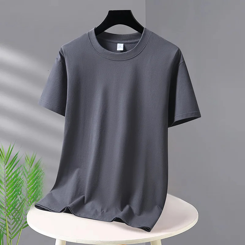 Mens t-shirts Summer Oversize Cotton T-Shirt Casual High Quality Short Sleeves Tee Shirt Men Basic Solid color Sports Tops 260327