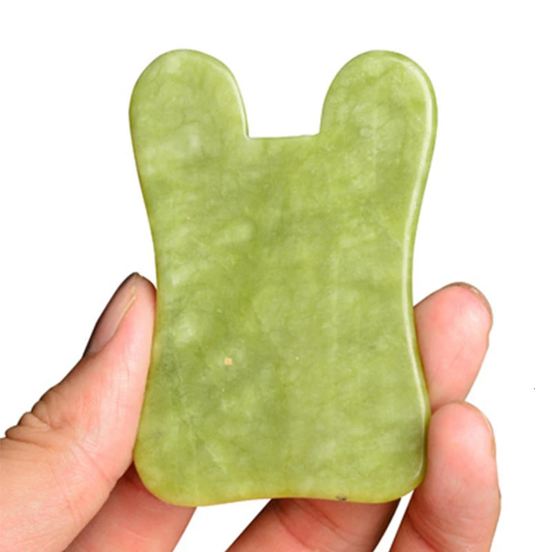Natural Jade Stone Guasha Board Gouache Scraper For Body Acupoint Press SPA Acupuncture Skin Care Massage Anti Aging Tool 260316