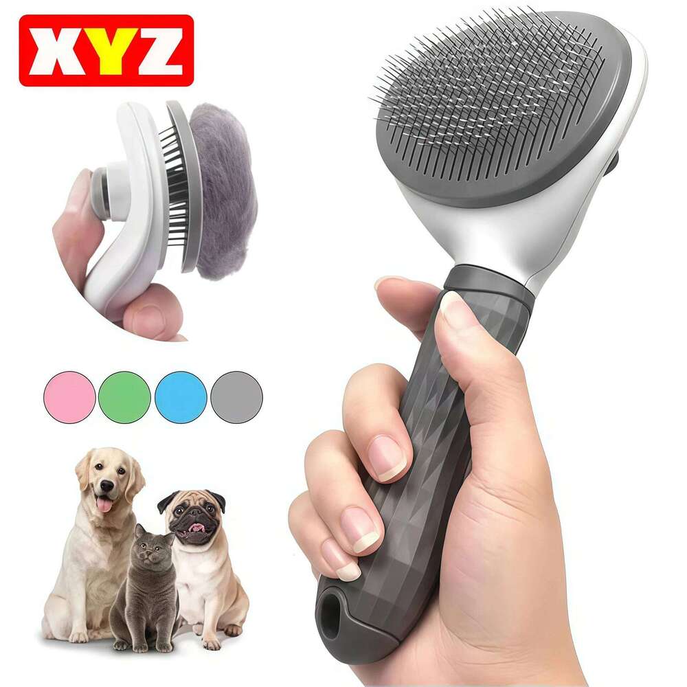 Dog Cat Self Cleaning Pet Hair Remover Brush For Cats Grooming Tools Pets Dematting Comb Dogs Accessories