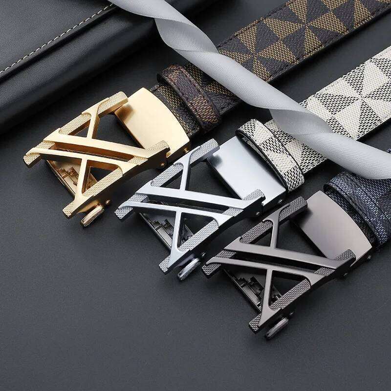 Cowhide And Leather Fashionable Casual Luxury Brand Jeans Belt, Multifunctional Design Men's Belt Chunjinqiuli