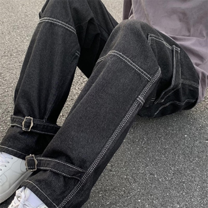 Cargo jeans Men Wide Leg Jeans Hip Hop Casual Mens Straight Baggy Denim Pants Streetwear Skateboard Pant Neutral Trousers 260327