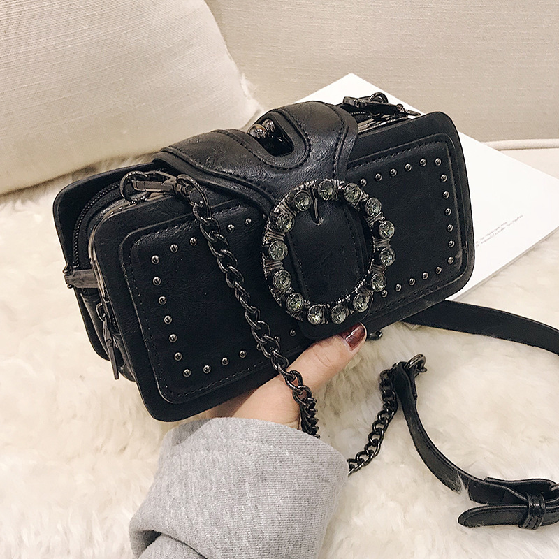 2026 New Trendy Fashion Vintage Chain Small Square Bag, Korean Style Single Shoulder Crossbody Bag for Women