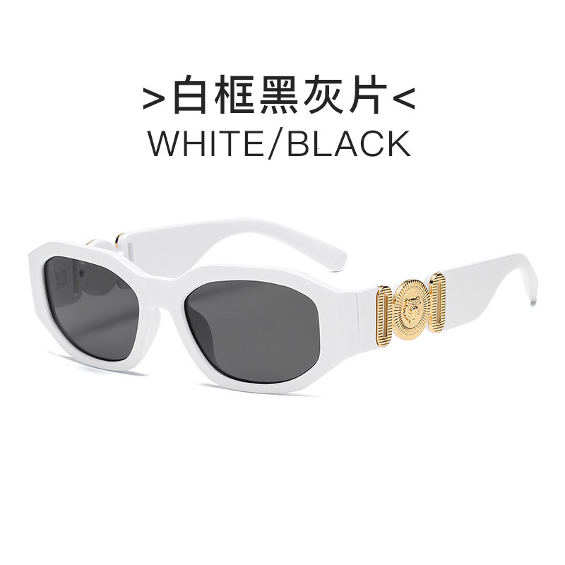 Luxury Brand Designer Sunglasses 2023 New Small Square Frame Sunglasses European And American Trendy Human Head Polygonal Glasses Personality Street S