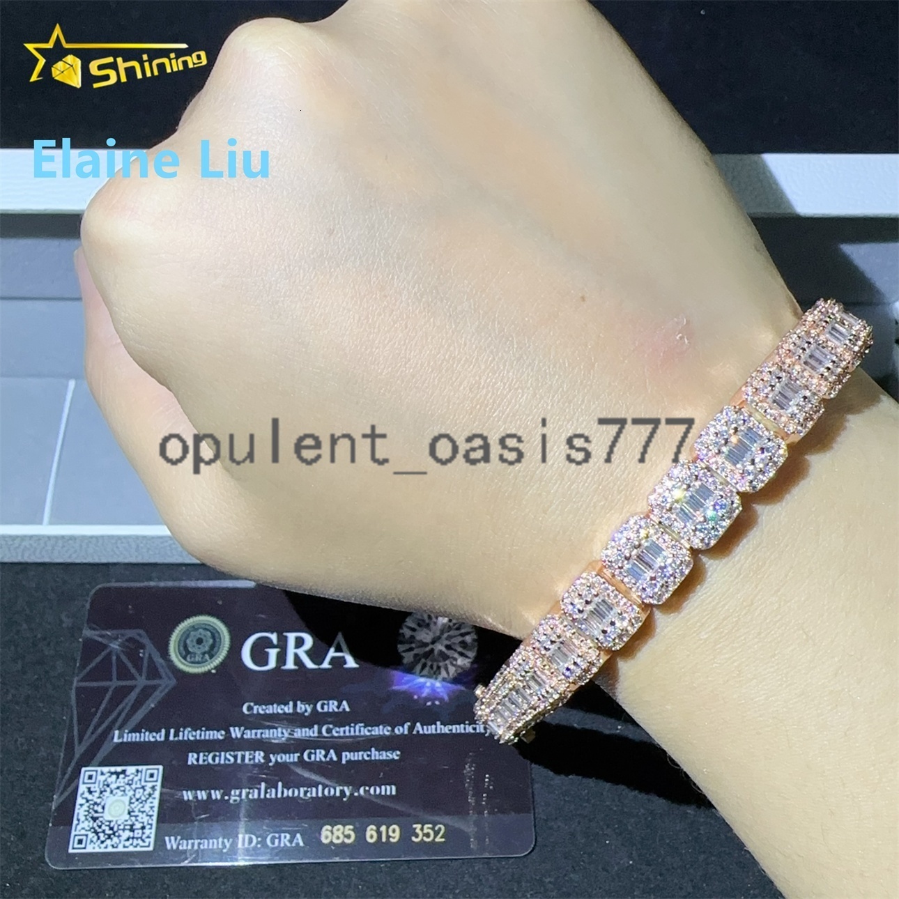 Pass Diamond Tester Luxury Hip Hop Cuban Link Iced Out Jewelry 925 Sterling Silver Moissanite Cuban Link Chain Necklace Bracelet
