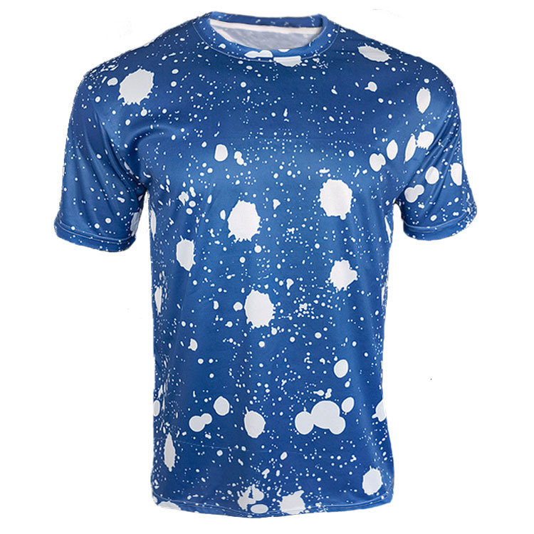 Modern Fashion Digital Printed Round Collar Tee for Males Comfortable Lightweight Fabric