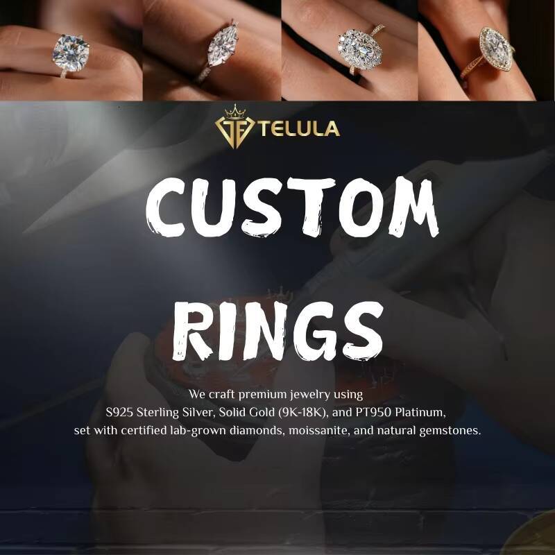 1CT Wedding Engagement S925 Sterling Silver Moissanite Diamond Rings GRA Certified Moissanite Ring