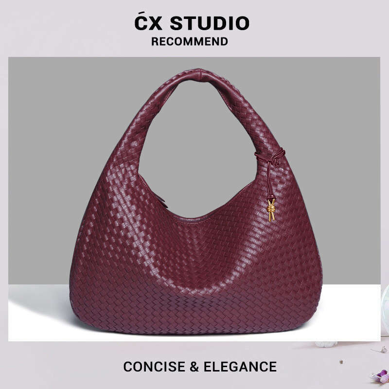 New Crescent Moon Women S Bag Fully Hand Woven Fashionable Versatile European And American Style Single Shoulder Underarm SENYY