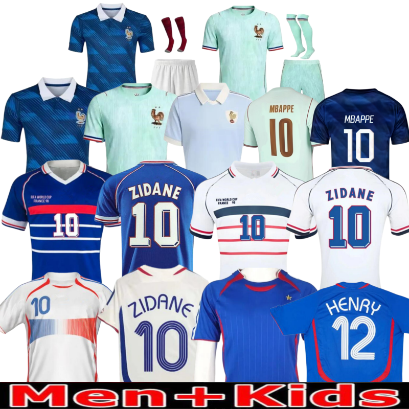 france jersey world cup 2026 27 French Soccer Jerseys MBAPPE GIROUD DEMBELE EKITIKE Olise GRIEZMANN Kids kits 98 06 men retro Football tops Shirt maillot de foot