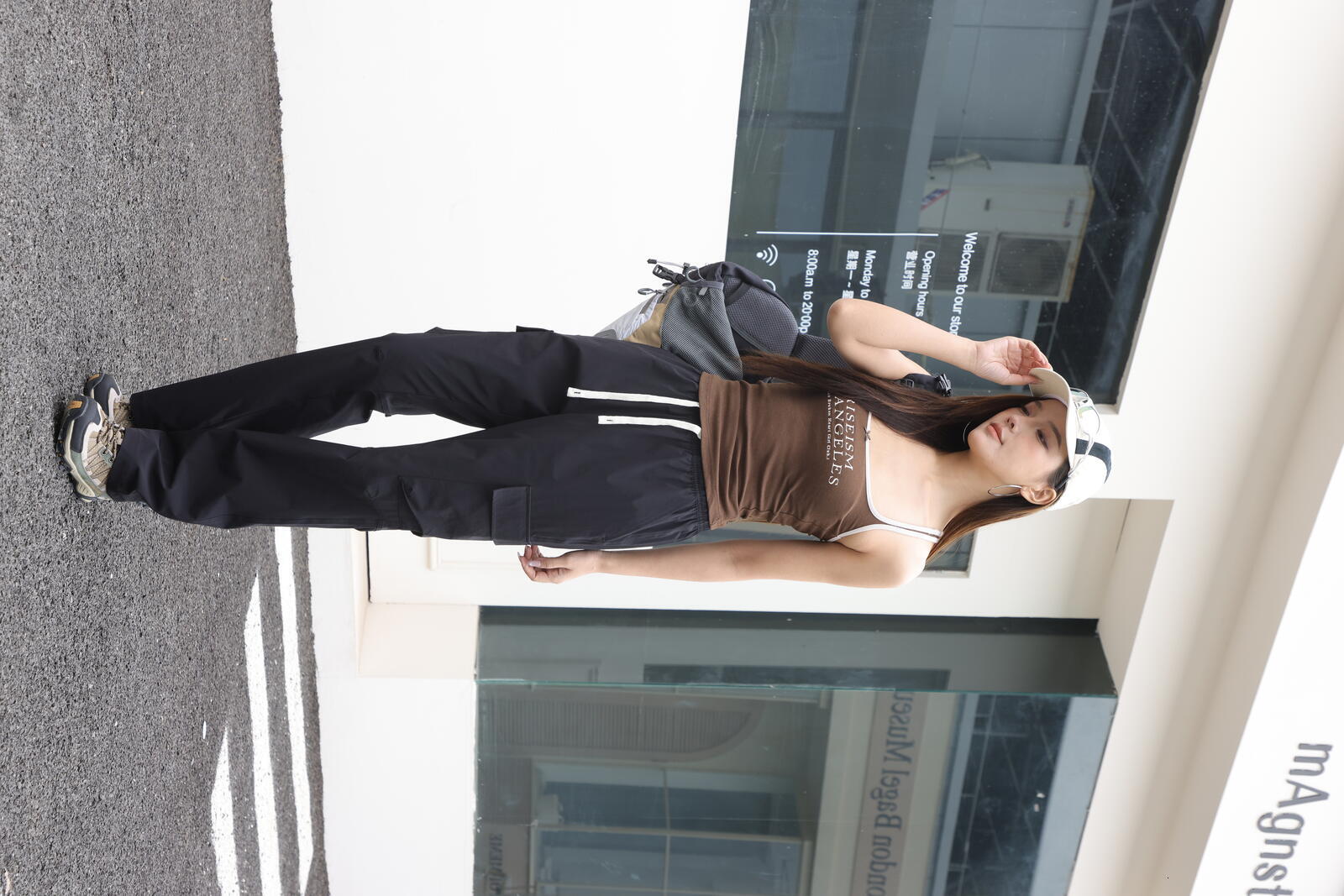 Spring/Summer Work Outdoor Women's Trousers Casual New Loose High-Waisted Straight-Leg Sports Camping Pants Cross-Border