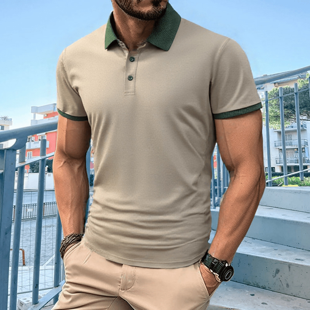 Cross-border European size POLO shirt custom-printed T-shirt short-sleeve high-end collared men's cultural shirt advertising shirt workwear