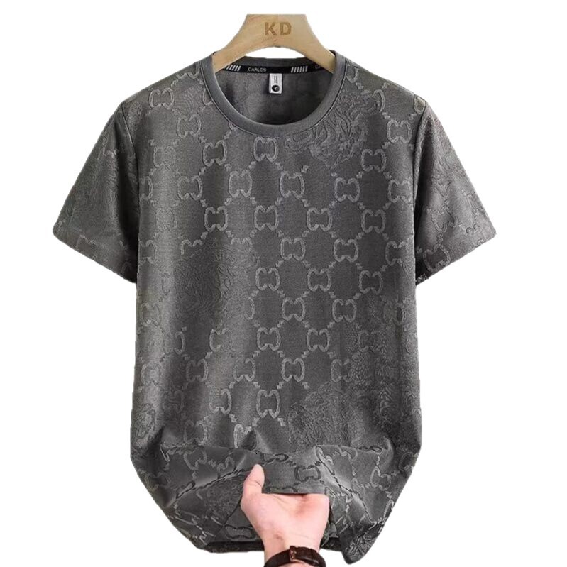 Cool Feeling Short-sleeved T-shirt Fashionable Men's Clothing Summer Lightweight Ice Silk Top For 2026 Designer Short-sleeved Shirt High-end Luxu