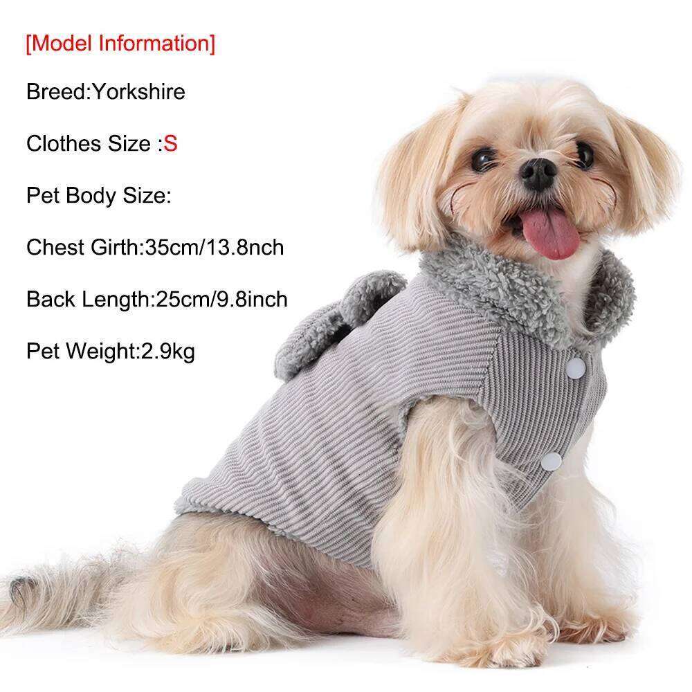 Winter Costume Pet Dog Coat Vest Warm Windproof Puppy D-ring For Small Medium Dogs Cats Kitten Jacket Pug Clothing