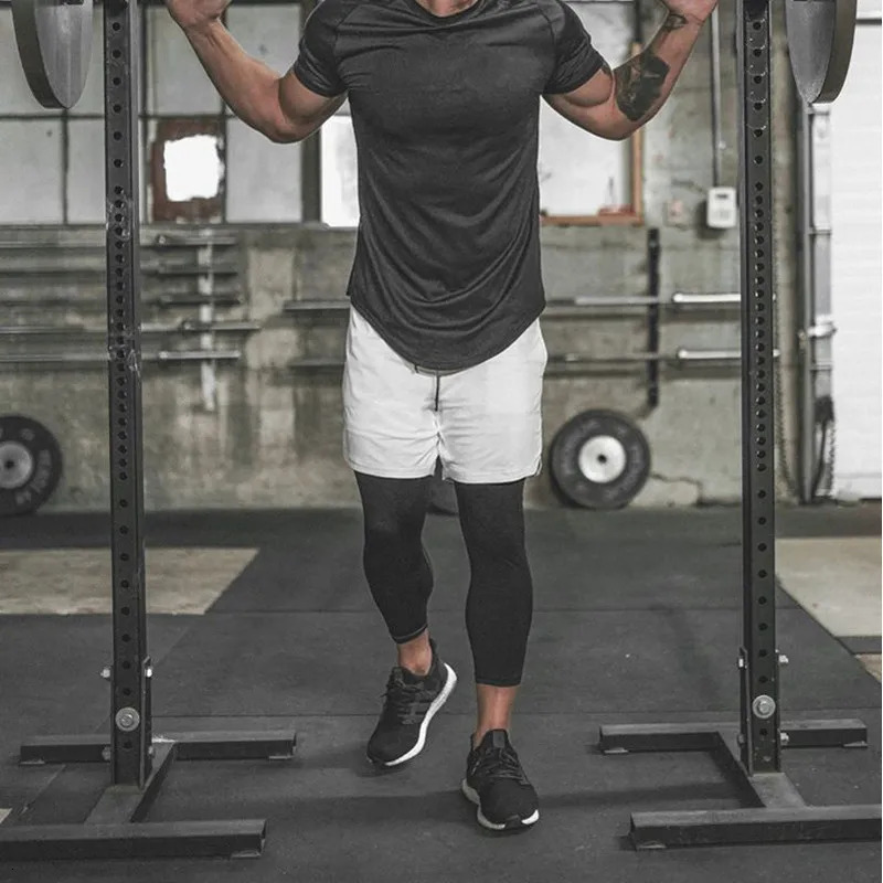 2 in 1 Compression Pants Mens basketball shorts Leggings sport Running Shorts High Elastic Dry Fit Training Tights Jogging Pants 260330