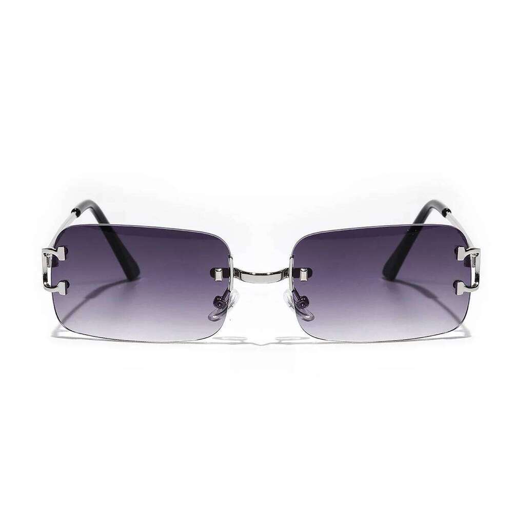 Ruiao 2026 rimless sunglasses UV400 fashion square metal glasses men women designer man's brand sun shades for outdoor 26Y0330