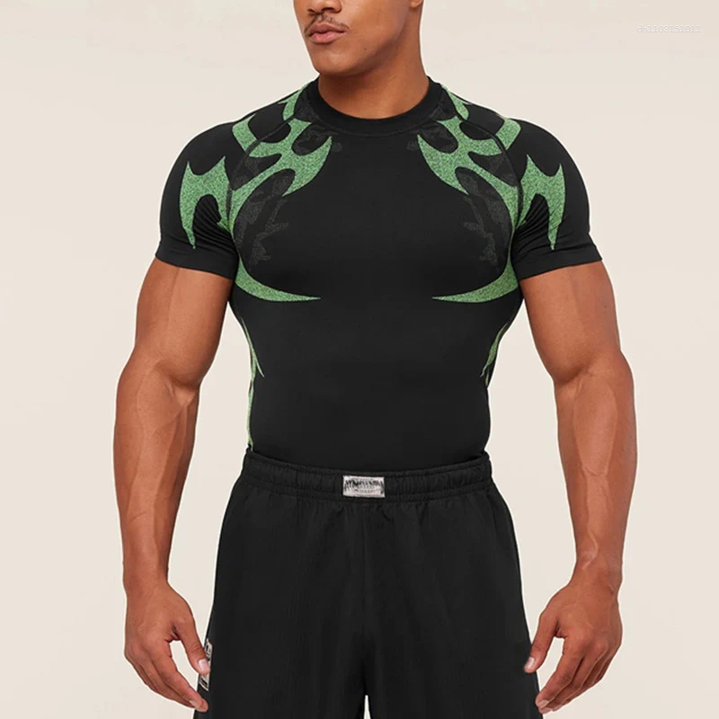 Men's T Shirts Gym Short Sleeve Young Summer Product Stretch Quick Drying T-shirt Jogging Weightlifting Fitness Top