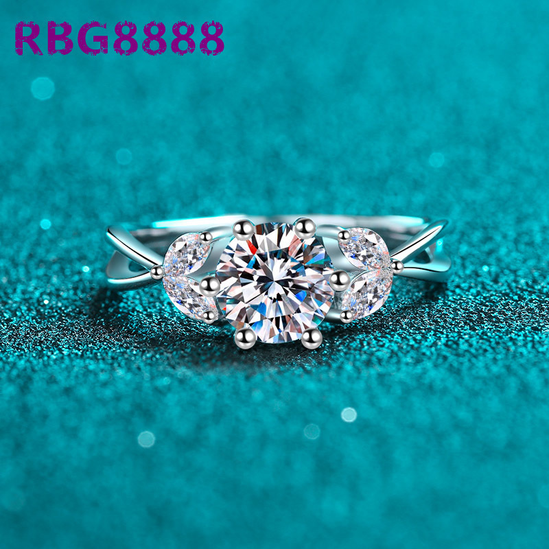 Hot Sales Sterling Silver 925 Ring Woman Fine Jewellery Diamond Moissanite Ring 10ct Engagement Rings