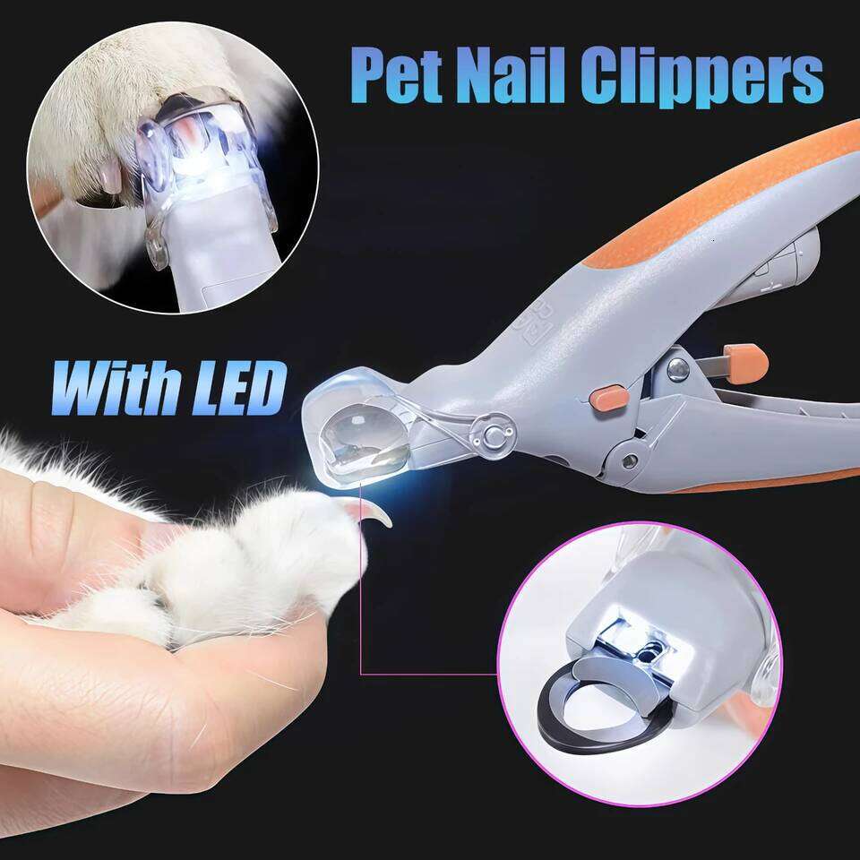 Professional With LED Light Cat Dog Clipper Tool Nail Toeclaw Cutter Scissors Pet Supply