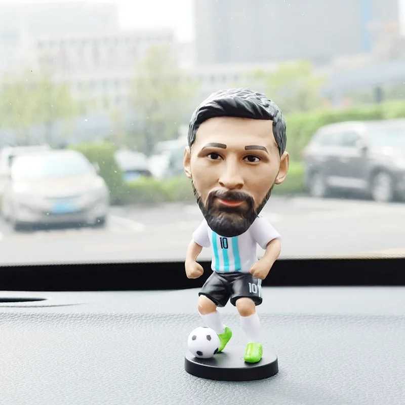 Football star doll car ornament gives boys gifts C Ronaldo star week character Neymar shaking his head doll birthday giftT260330
