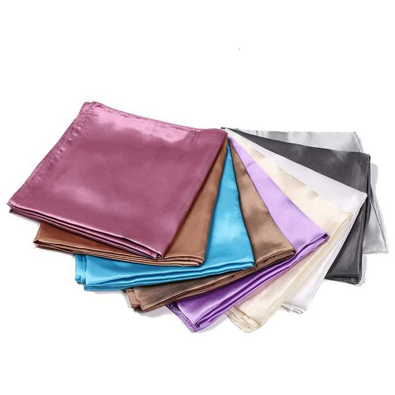 Luxury Brand Silk Scarf Wen Satin Solid color Hijab Scarves Muslim Pareo Bandana Fem Shawl Wrap band Foard 9090cm X260328