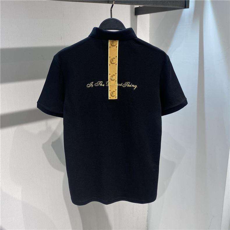 Men's Summer New Fashion Business Casual Polo Shirt Trendy Embroidered Turn-Down Collar Short-Sleeve T-Shirt Top