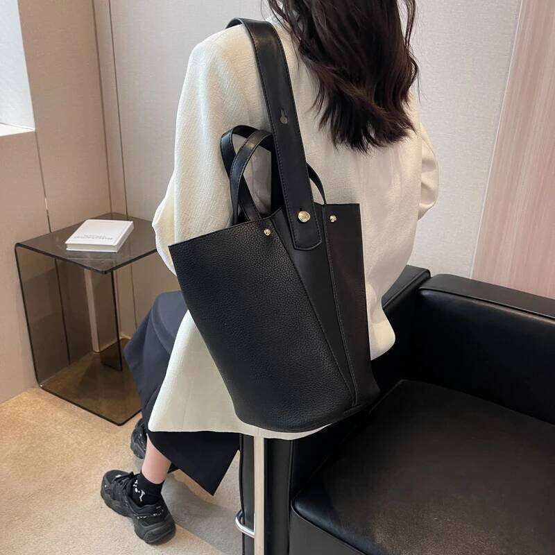 Fashion Trending Brand Designer Female Handbags Solid Bucket Bag For Women Crossbody Shoulder Bags Totes