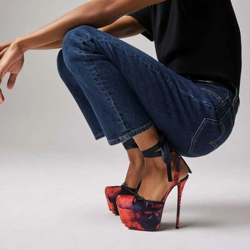 Cross Strapwaterproof Platform ForEuropean AndAmerican Fashionhigh-heeled Bowsandalswomens Nightclub Runwayand Banquetshoes Z260330