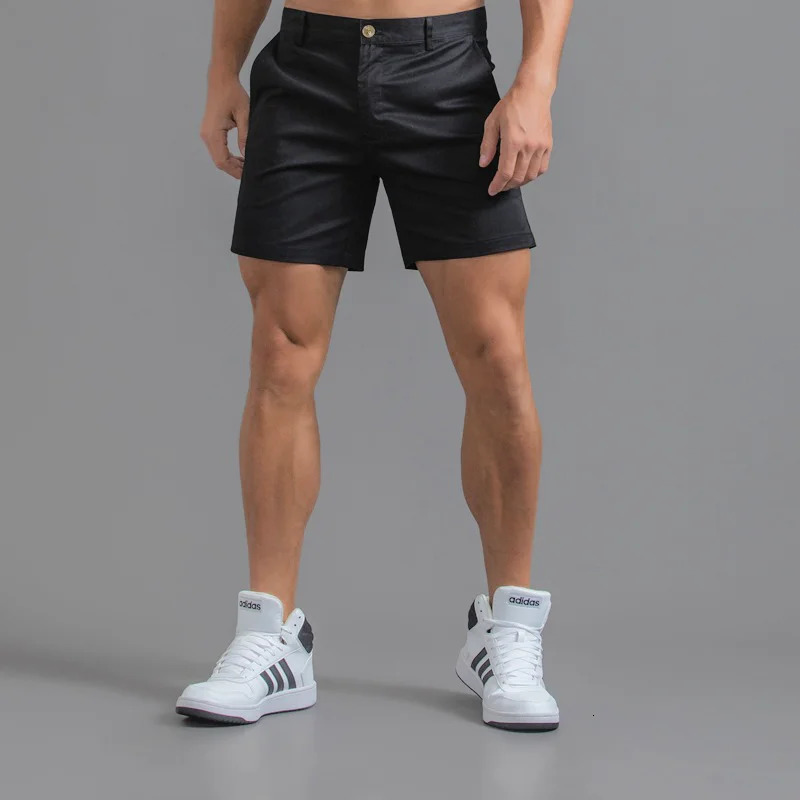 Mens Casual Shorts 2026 Summer Slim Fit Sexy Golf Shorts Solid Color Pure Cotton Waterproof Wear-Resistant Cargo Shorts Male 260327