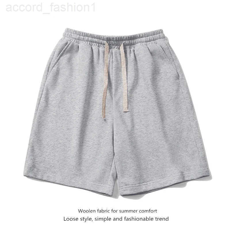 European shorts for men plus size for middle-aged and young loose and versatile five quarter pants breathable beach pants studen H260330