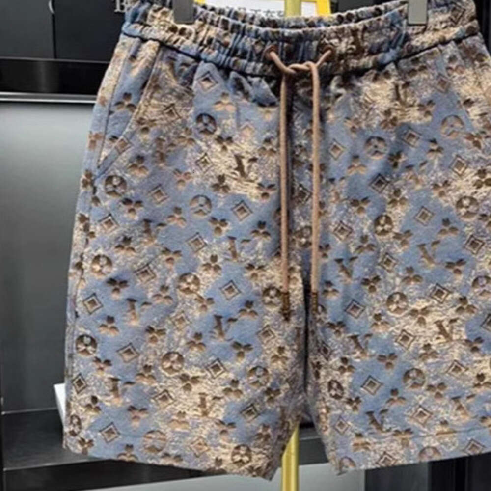 Men's Dopamine Light Luxury Summer Printed Fashion Trend Versatile Casual Stylish New Short Beach Pants