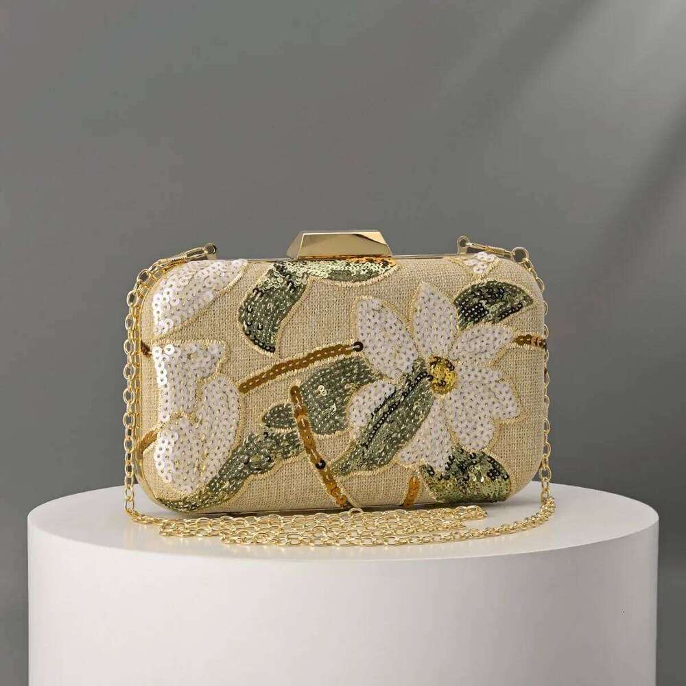 Chinese Embroidery Embroidery Dinner Handmade Decal Sequins Clutch Evening Bag Random Pattern Clutch Bags