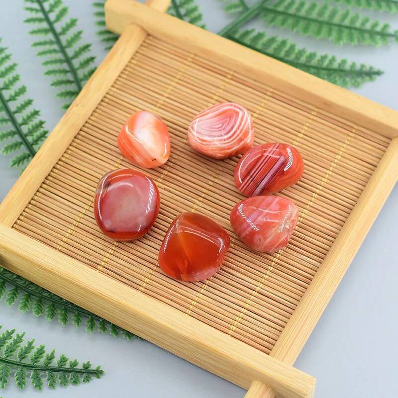 Natural Stone Stripes Agates Beads Bracelet Women Men Genuine Red Carnelian Round Healing Jewelry Yoga Meditation Plusera