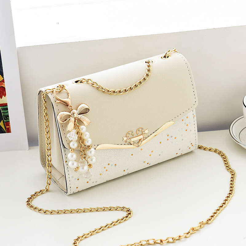 Shoulder Bag Sequined Chain Small Square Bag Designer Bag Trendy And Versatile Single Crossbody Bag Commute Leisure Underarm Bag Luxury Bag Evening Ba