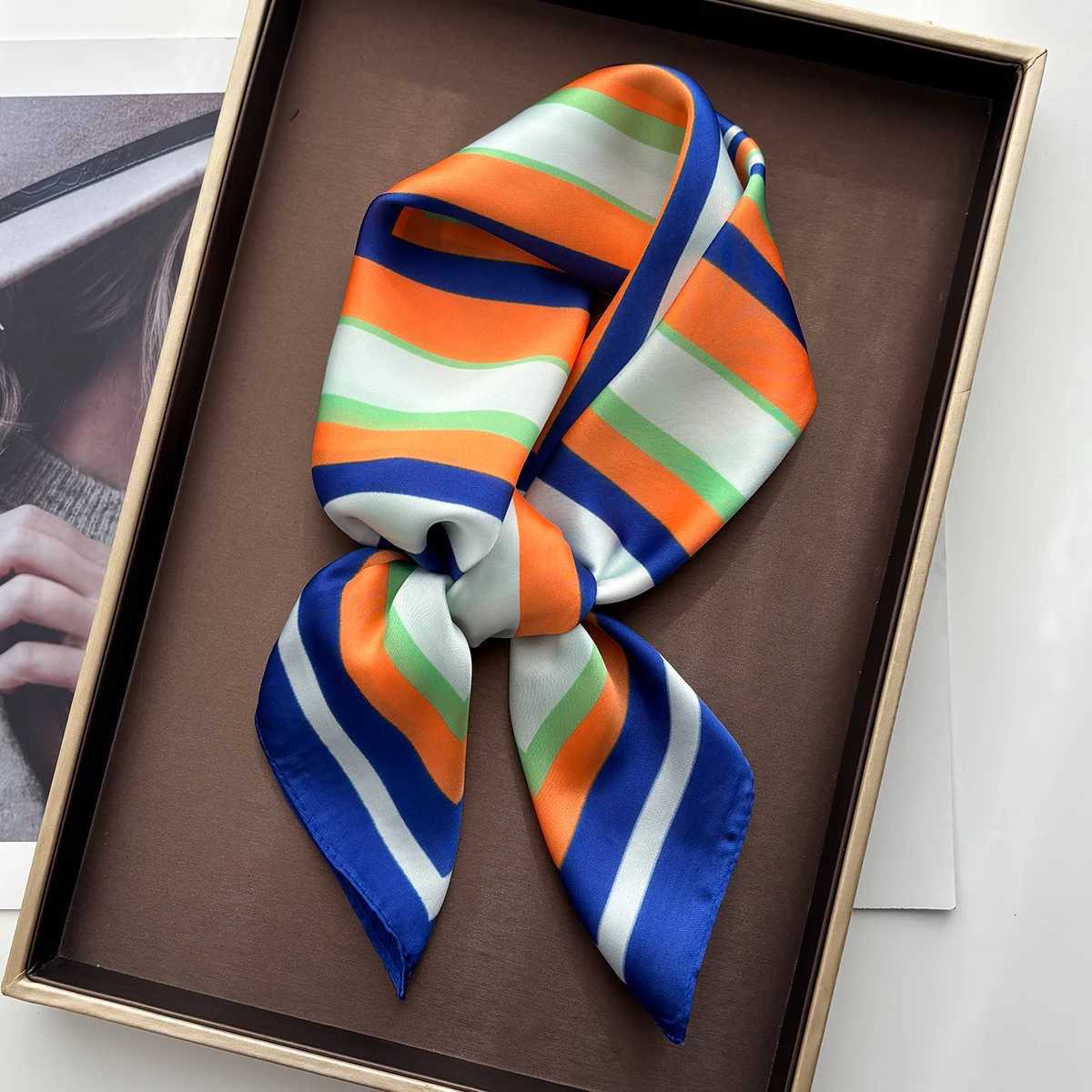 Design Print Scarf Silk Imitation Scarf Wen Square Hairbands Foard Fem Bandana Neck Kerchief bands 2026 New X260328