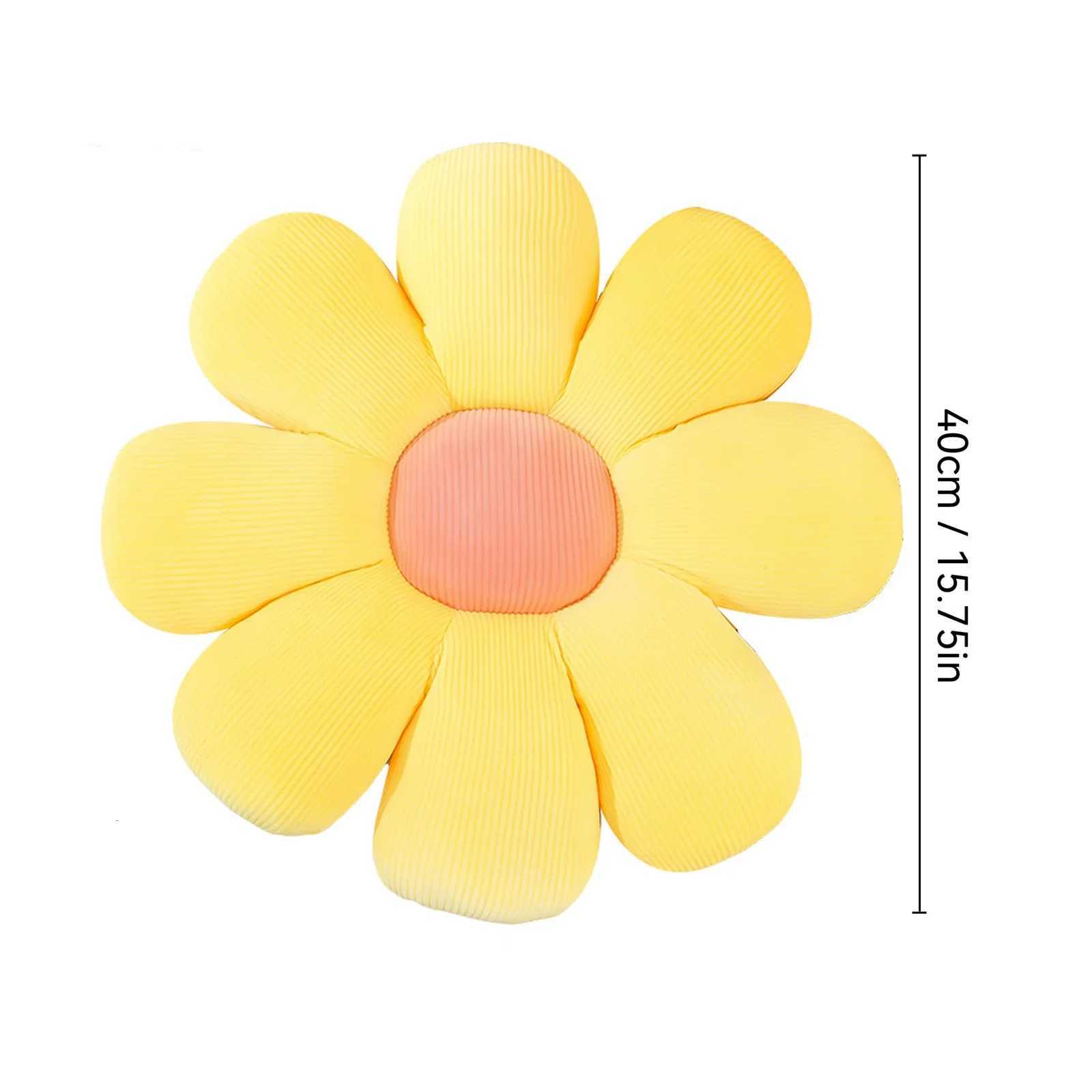 40cm Stuffed Flower Cushion Girly Room Decor Daisy Setting For Kids Bedroom Seat Pillow Bay Window Pink Flower Pillow H260330 - view 5
