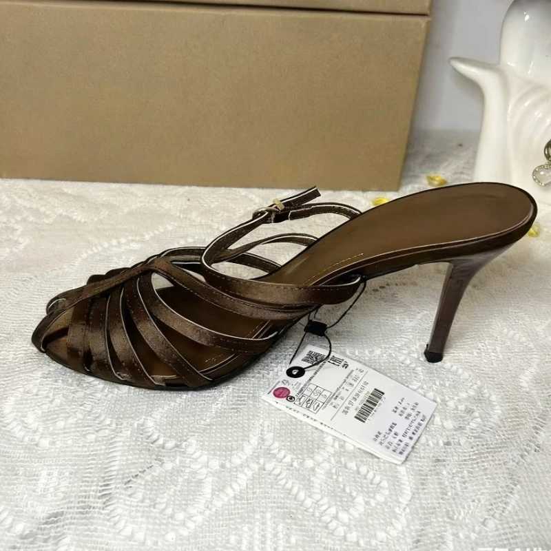 Sexy Strappy High Heels Women Sandals Slingback Luxury Thin Strap Summer Party Shoes Elegant Wedding Dress Pumps Z260330