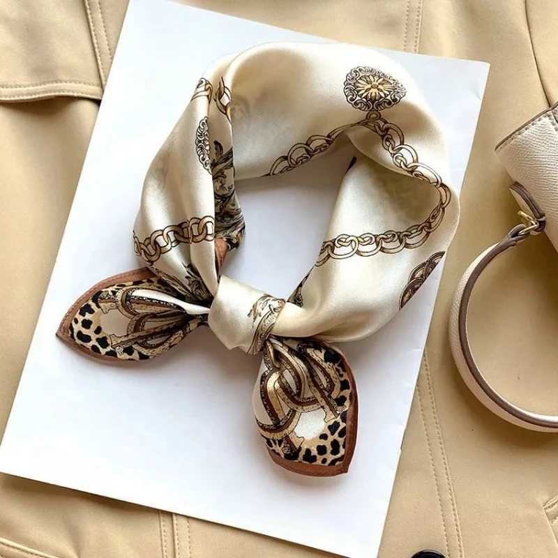 53cm Silk Printed Hijab Scarf for Wen Silk Floral Print Small Scarf Fashionable and Versatile Scarf Neck Protector Hijab X260328