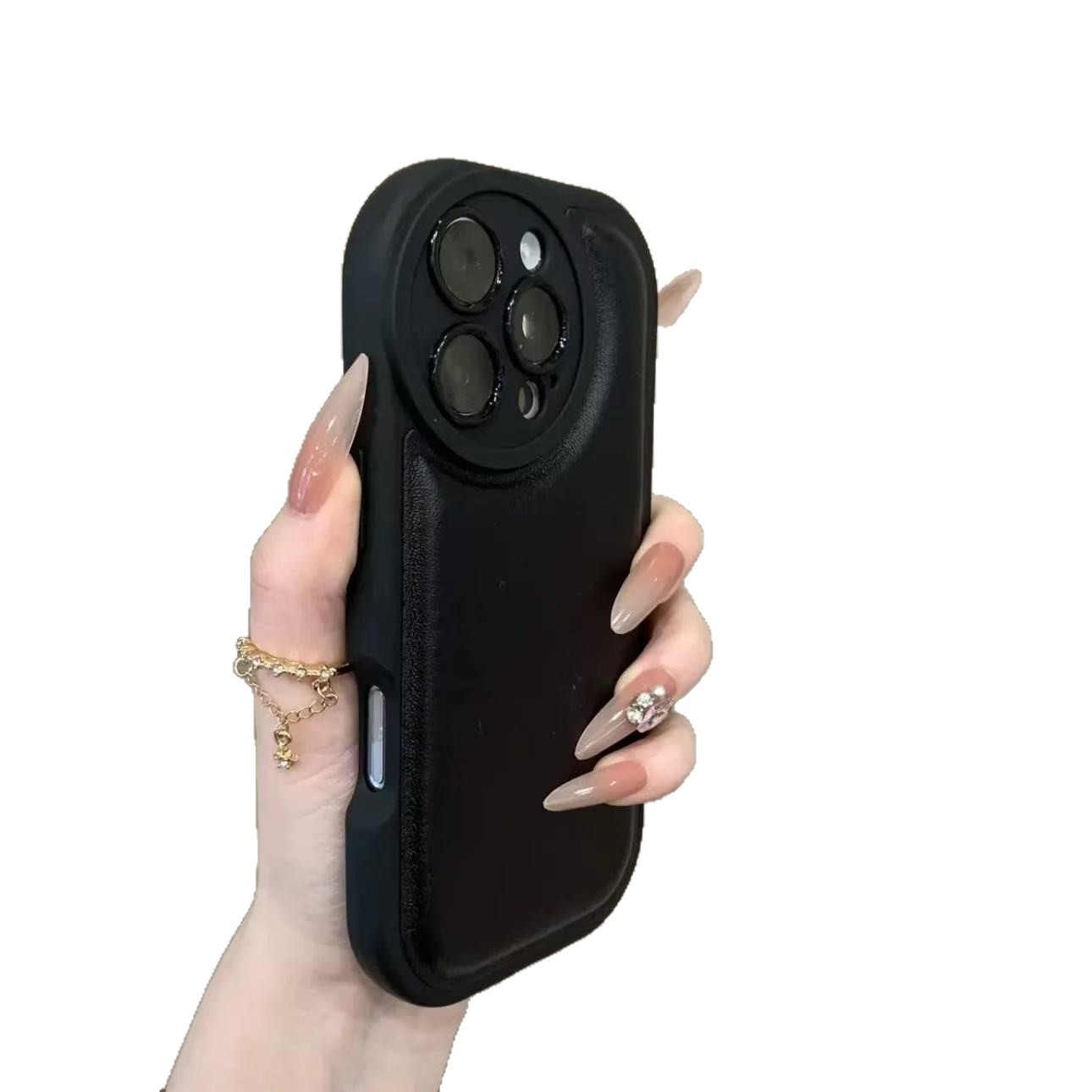 INS Luxury Air Cushion Leather Full Case For iPhone