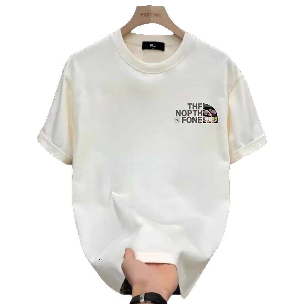 Pure Cotton High-End Trendy Brand Simple Short Sleeve T-Shirt Men's American Style Loose luxury Summer Crew Neck Top Tee Shirt