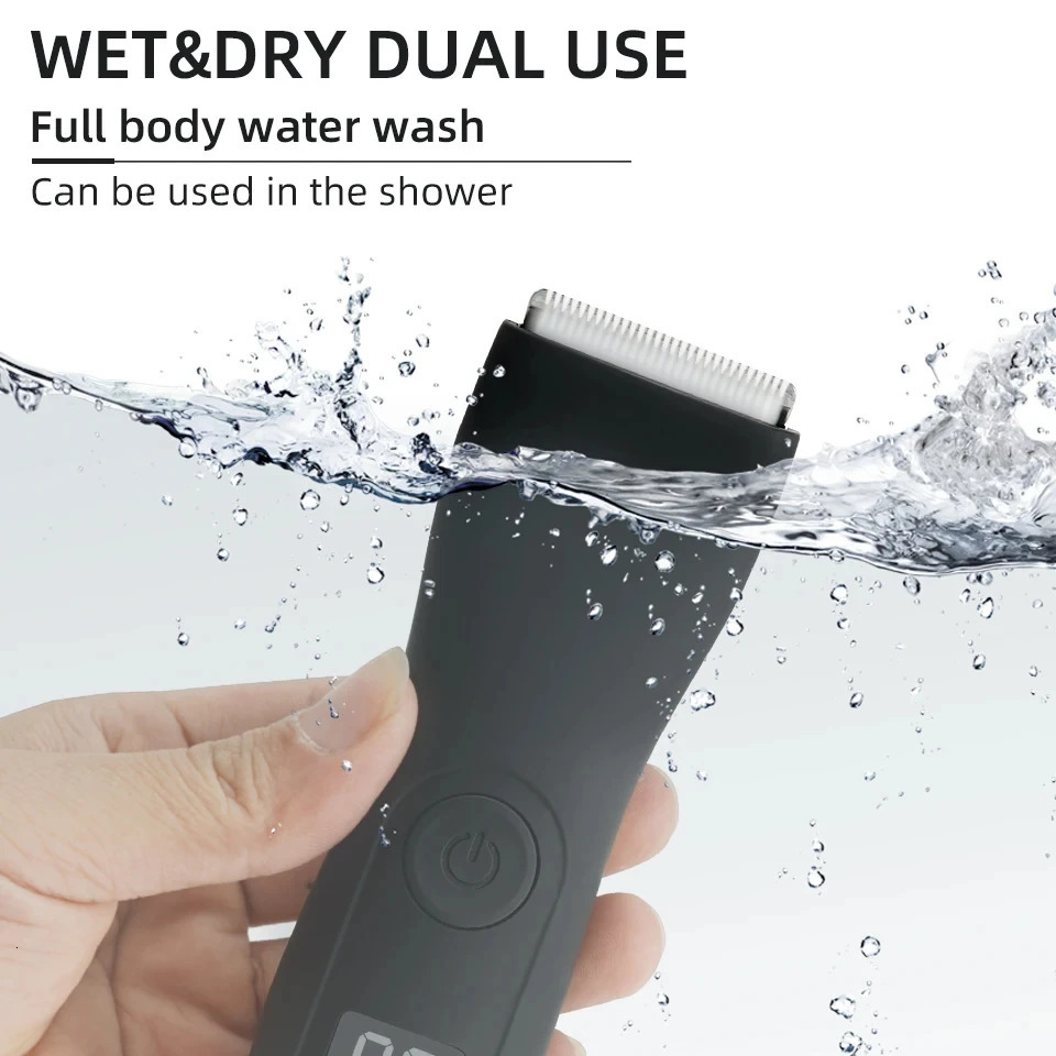 HOMEFISH Mens Body Hair Trimmer for Men Balls Women Lady Shaver Hair Removal Bikini Trimmer Groin Body Shaver 260321