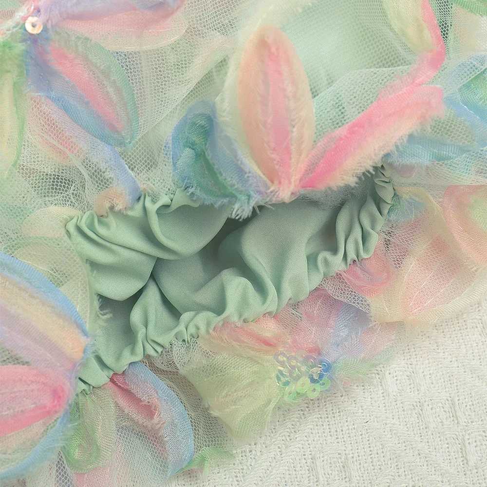 Summer Fashion New 3-7 Years Girls Sweet Bow Decoration O-Neck Sleeveless Princess Dress 1 Pc Children Flower Applique ClothingT260330
