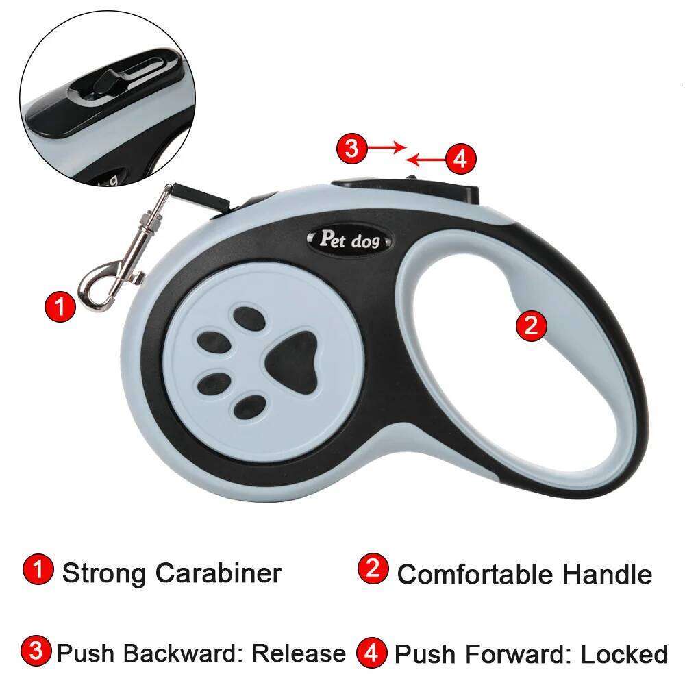 Dog Leash for Small Medium Large Dogs Cats Hiking Puppy Automatic Extending Retractable Nylon Lead French Bulldog Pet Supplies