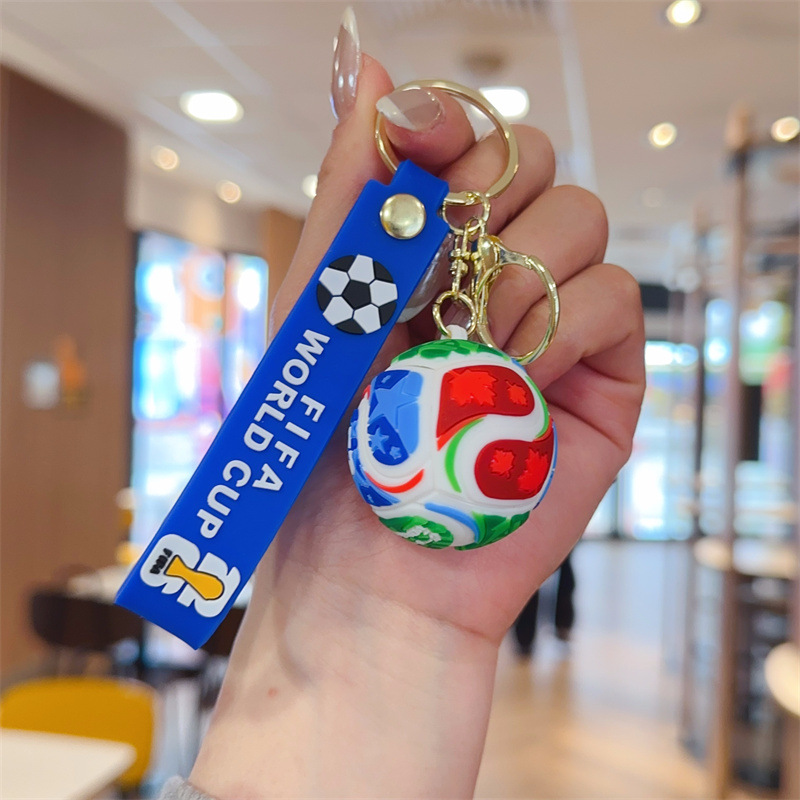 free shipping 2026 Creative World Cup Soccer Keychain, Cartoon Car Doll Key Ring, Unisex Backpack Bag Charm Gift Accessory